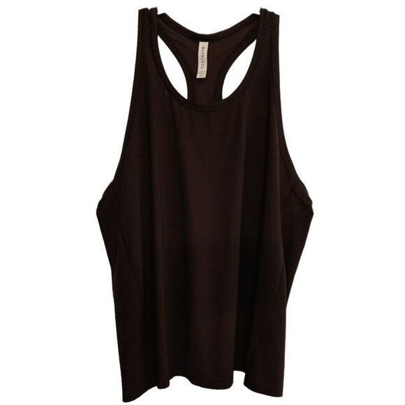 Athleta Ultimate Train Tank Top Size 2X Black Racerback High Neck Lightweight - Picture 2 of 7